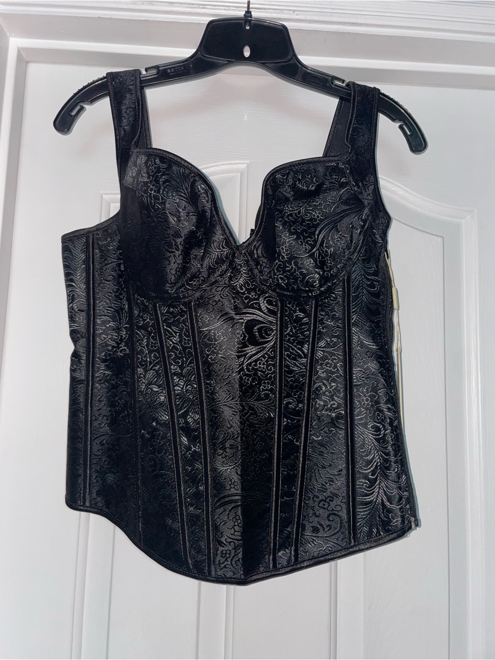 Kimring Jacquard Gothic Corset In Black SZ XL NWT